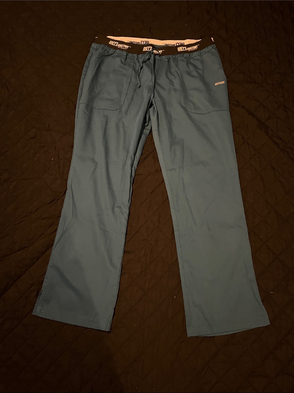 Grey's Anatomy Teal Drawstring Scrub Pants